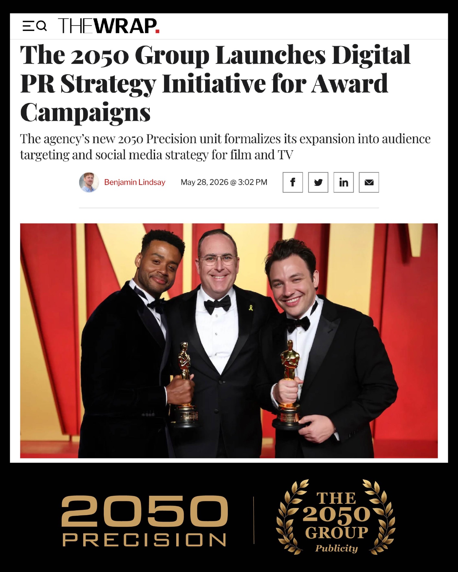 The 2050 Group launches 2050 Precision — featured in The Wrap