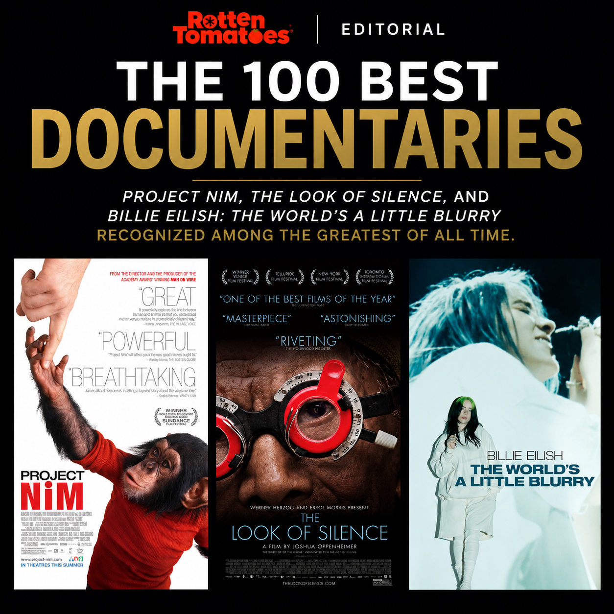 Rotten Tomatoes — The 100 Best Documentaries